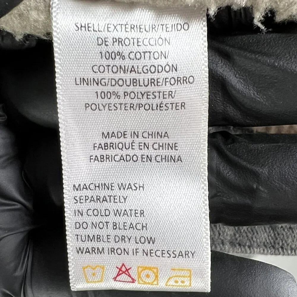 Wolverine Mens XXL Duck Hooded Full-Zip Chore Jacket Sherpa Lined Gray Outerwear
